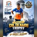 Proud Moment for CP Cricket Academy: Rajveer Soni Selected for the Col. C. K. Nayudu Trophy